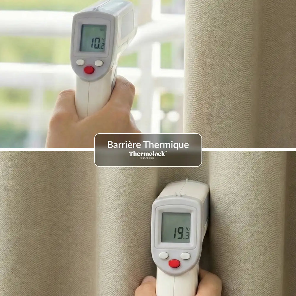 Rideaux thermiques 3 en 1 - Gris