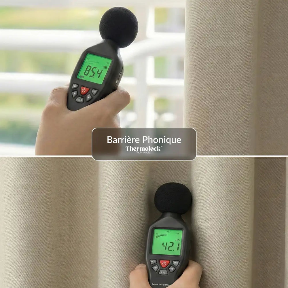 Rideaux thermiques 3 en 1 - Gris