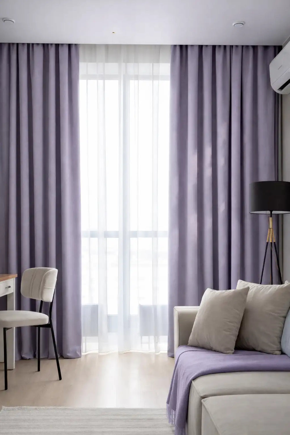 Rideaux thermiques 3 en 1 - Lilas